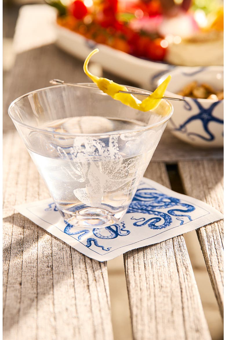 Lucy Stemless Martini Glasses, Set of 2, Alternate, color, CLEAR