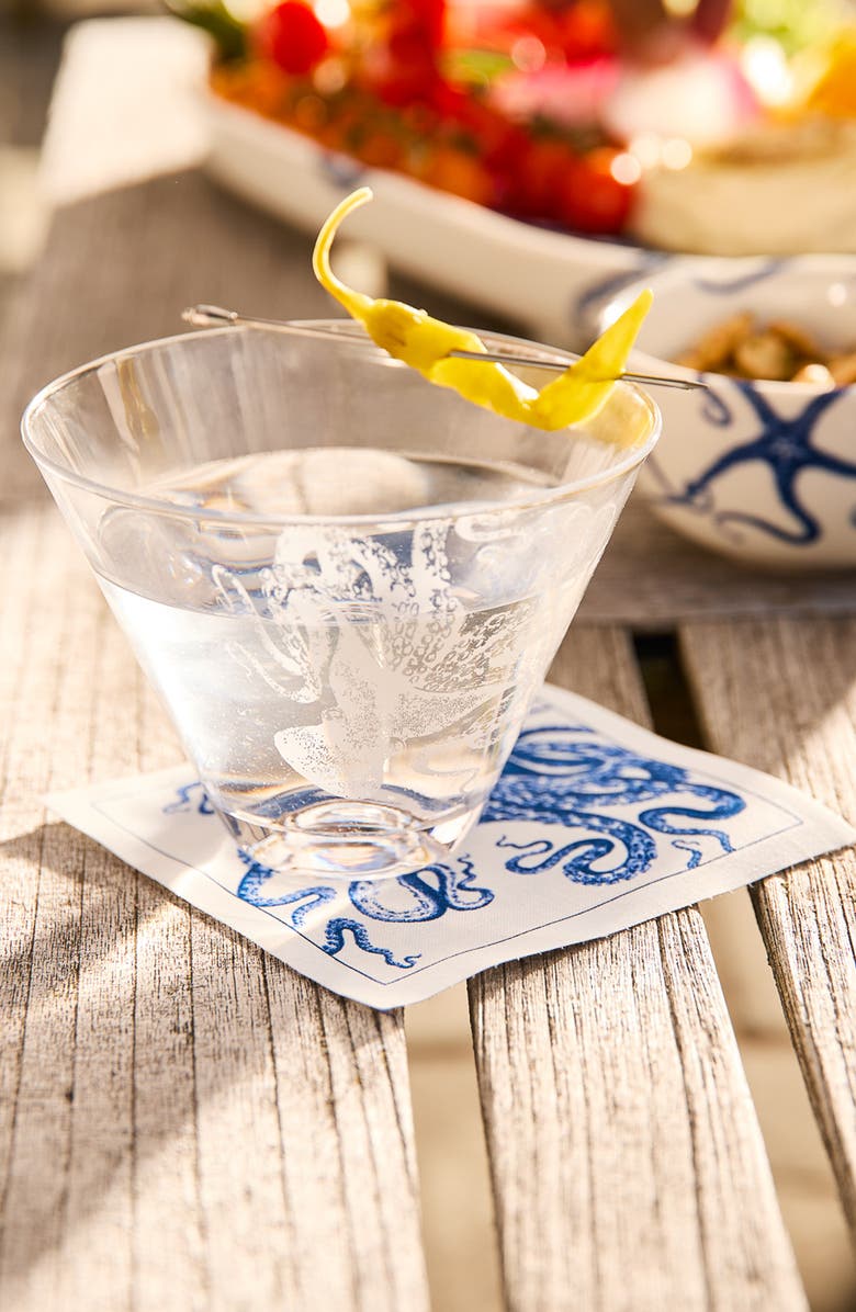 Caskata Lucy Stemless Martini Glasses, Set of 2, Alternate, color, Clear