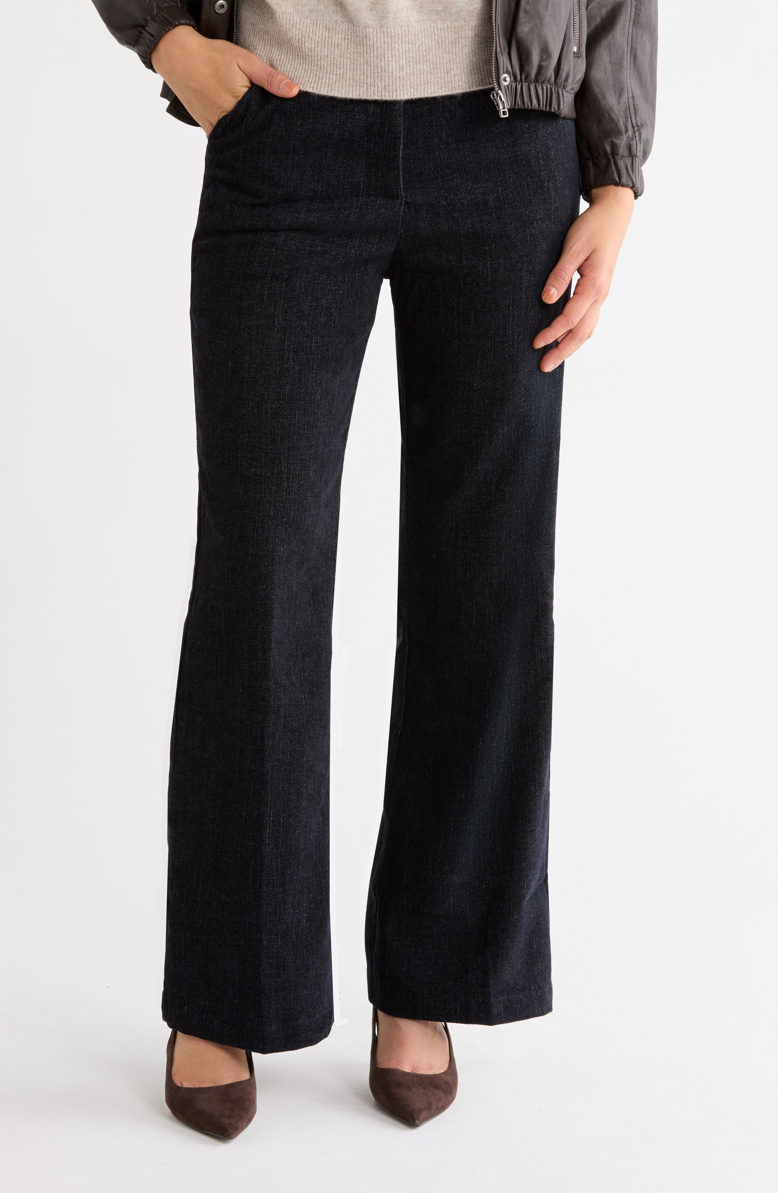 High Waist Wide Leg Trousers