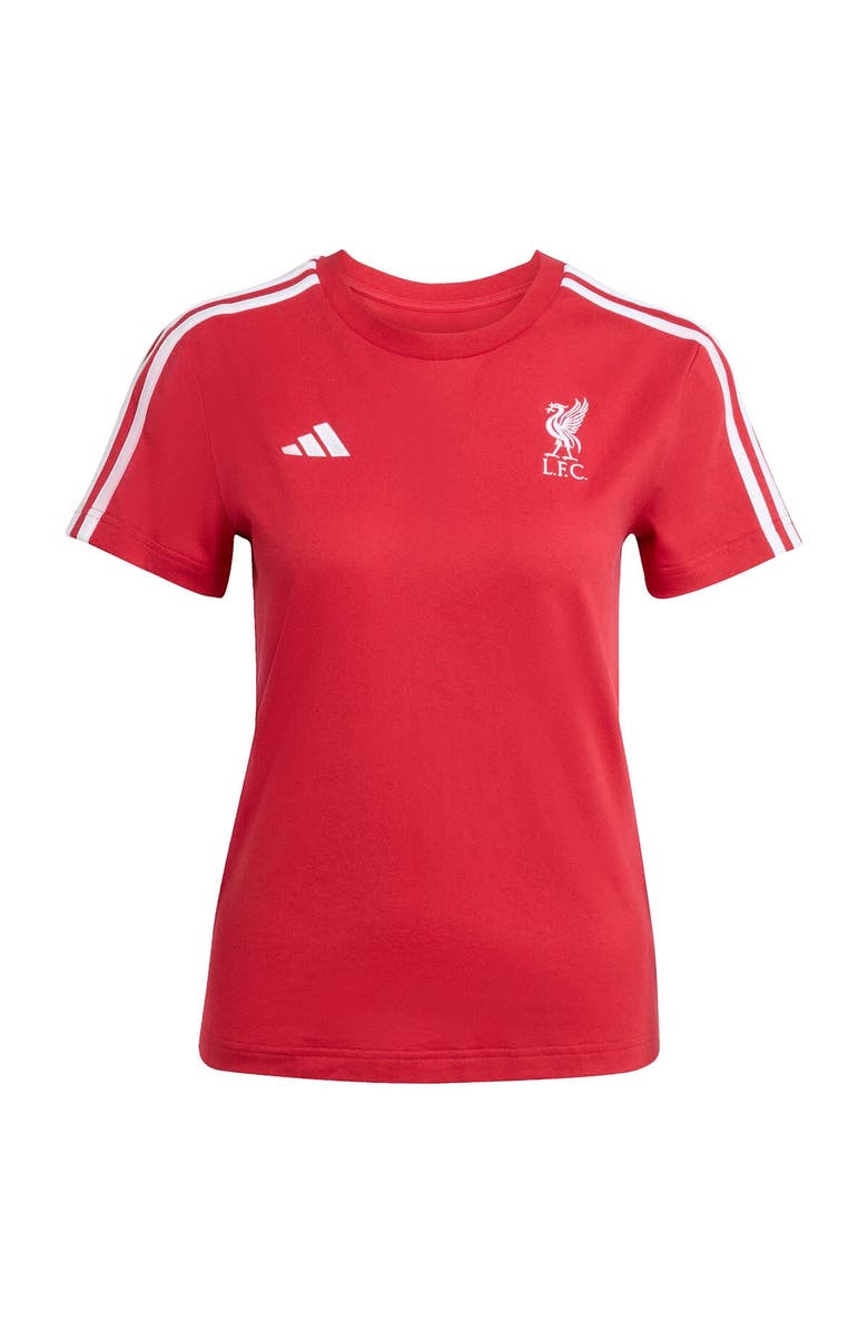 adidas Women's adidas Red Liverpool Three-Stripes T-Shirt, Alternate, color, 
