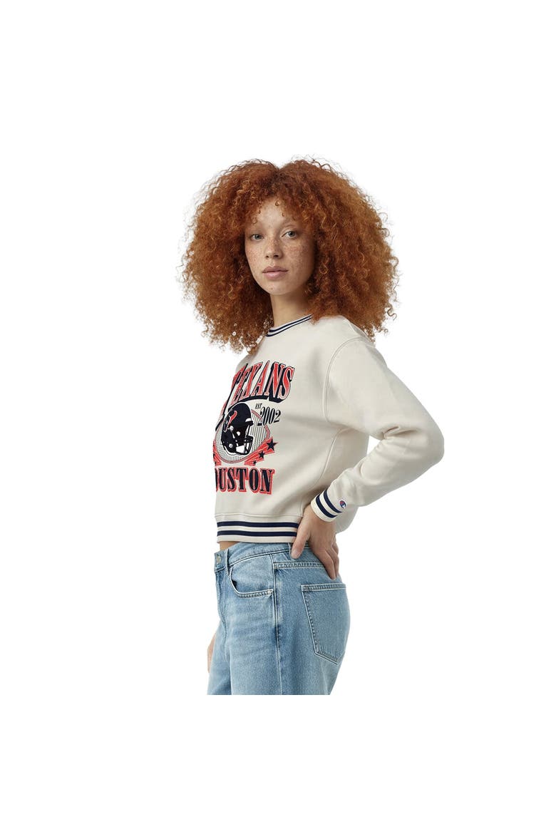 Women's Champion  Cream Seattle Seahawks Reverse Weave Fleece Sweatshirt, Alternate, color, Cream