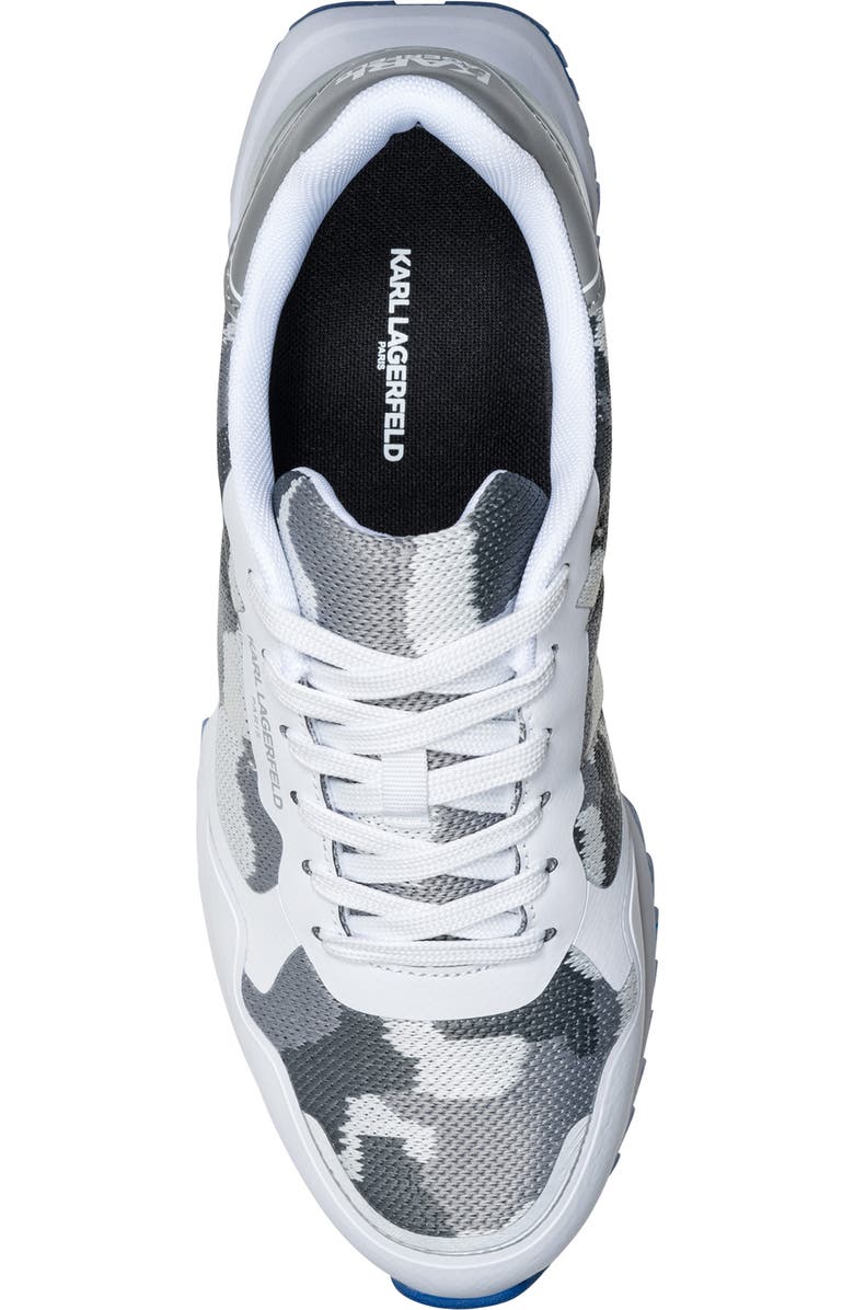KARL LAGERFELD PARIS Calixte Mixed Media Sneaker, Alternate, color, White