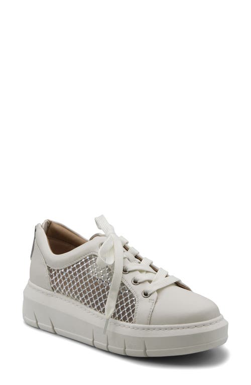 Charles David Sean Rhinestone Sneaker In White