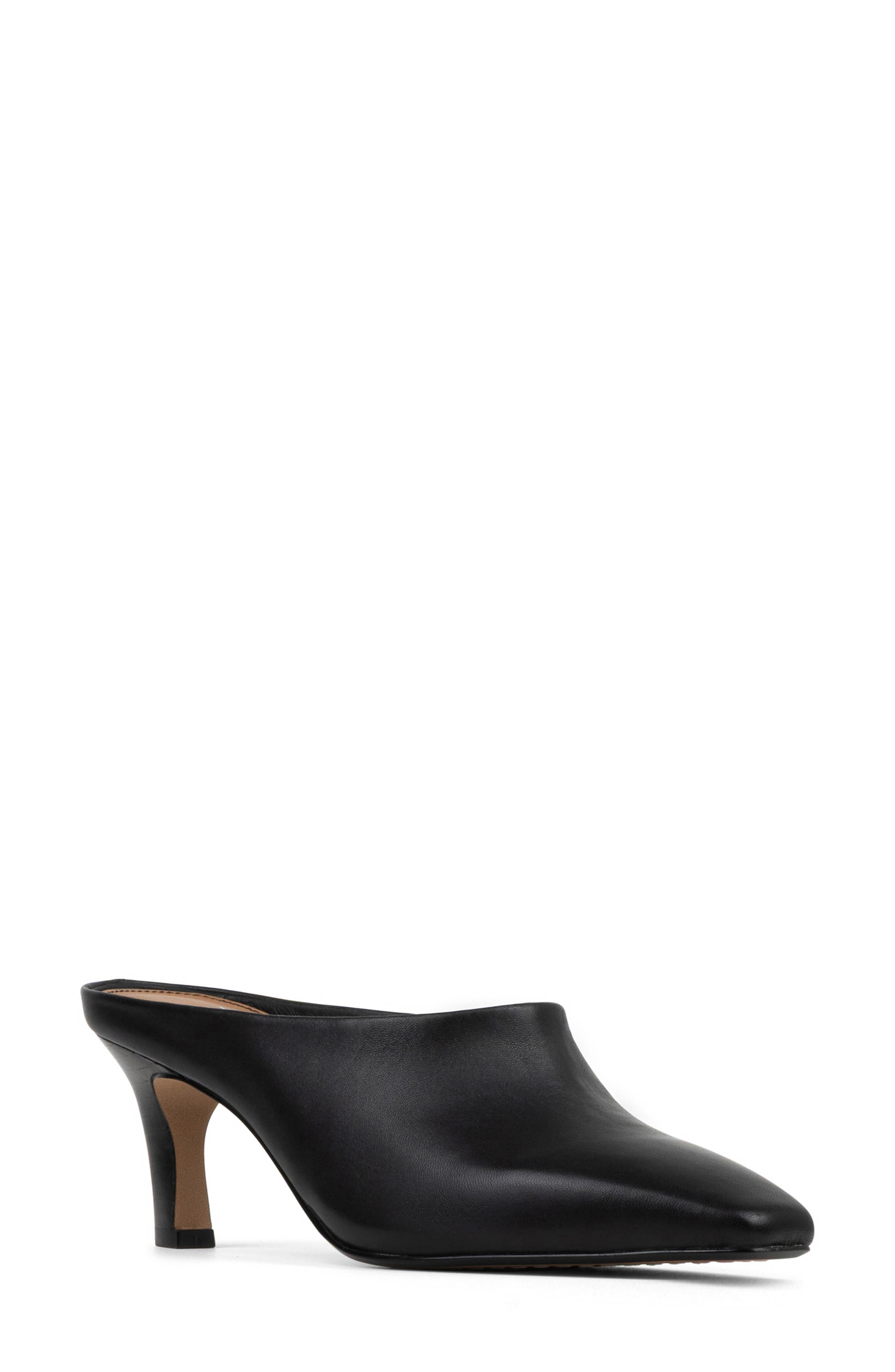 Braelynn Leather Heeled Mule