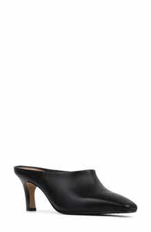 Braelynn Leather Heeled Mule