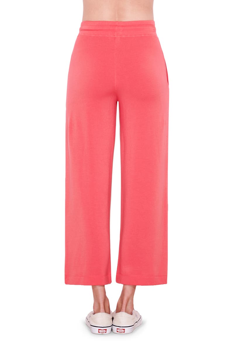 Wide Leg Crop Sweatpants, Alternate, color, HIBISCUS