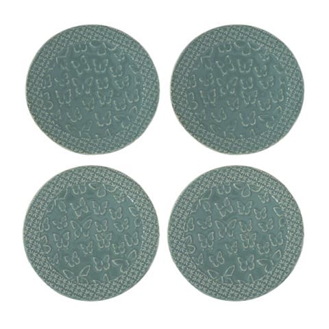 Butterfly Patterned Dessert Plates Set of 4