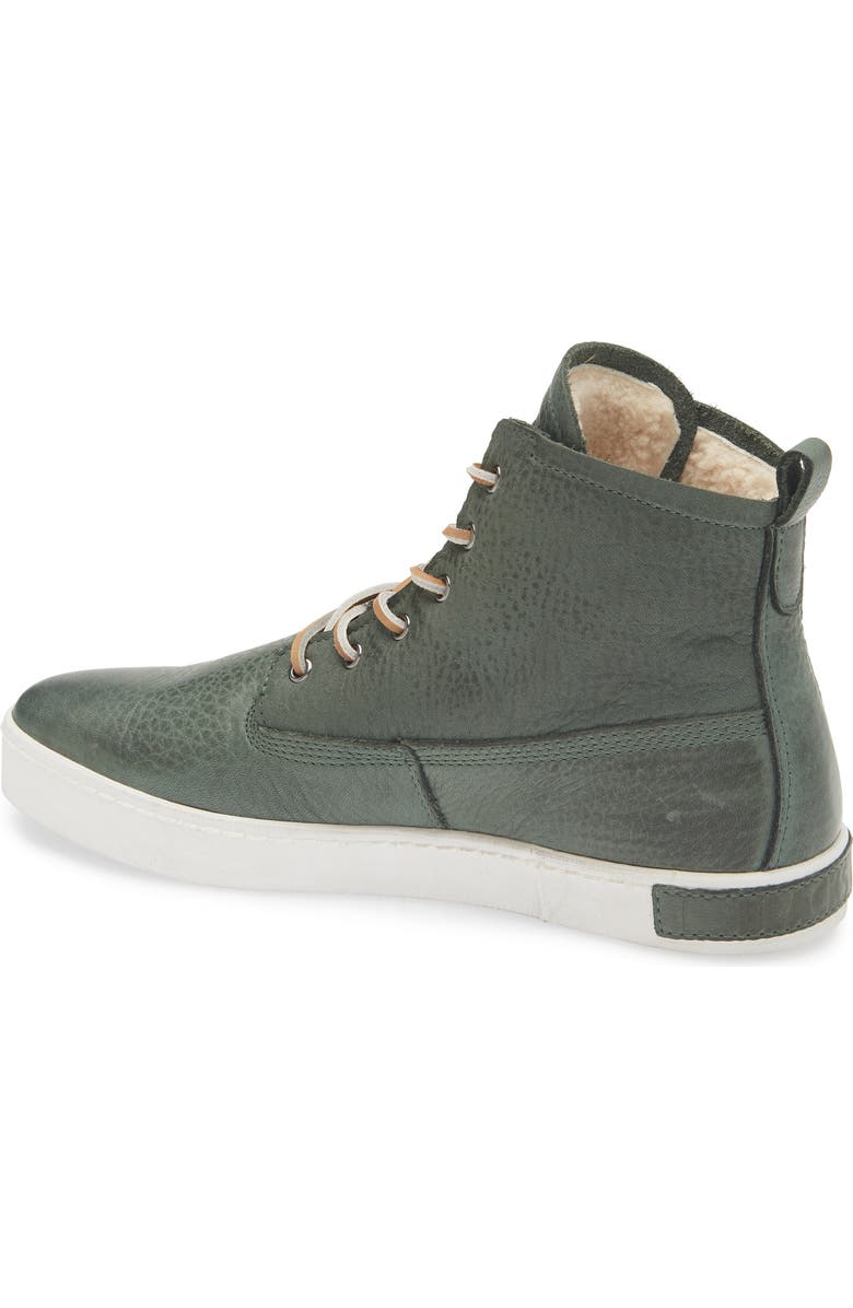 Blackstone Padded Genuine Shearling Lined High Top Sneaker, Alternate, color, Rosin