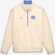Jordan Brand Men's Jordan Brand Cream North Carolina Tar Heels Primetime Club Fleece Half-Zip Pullover