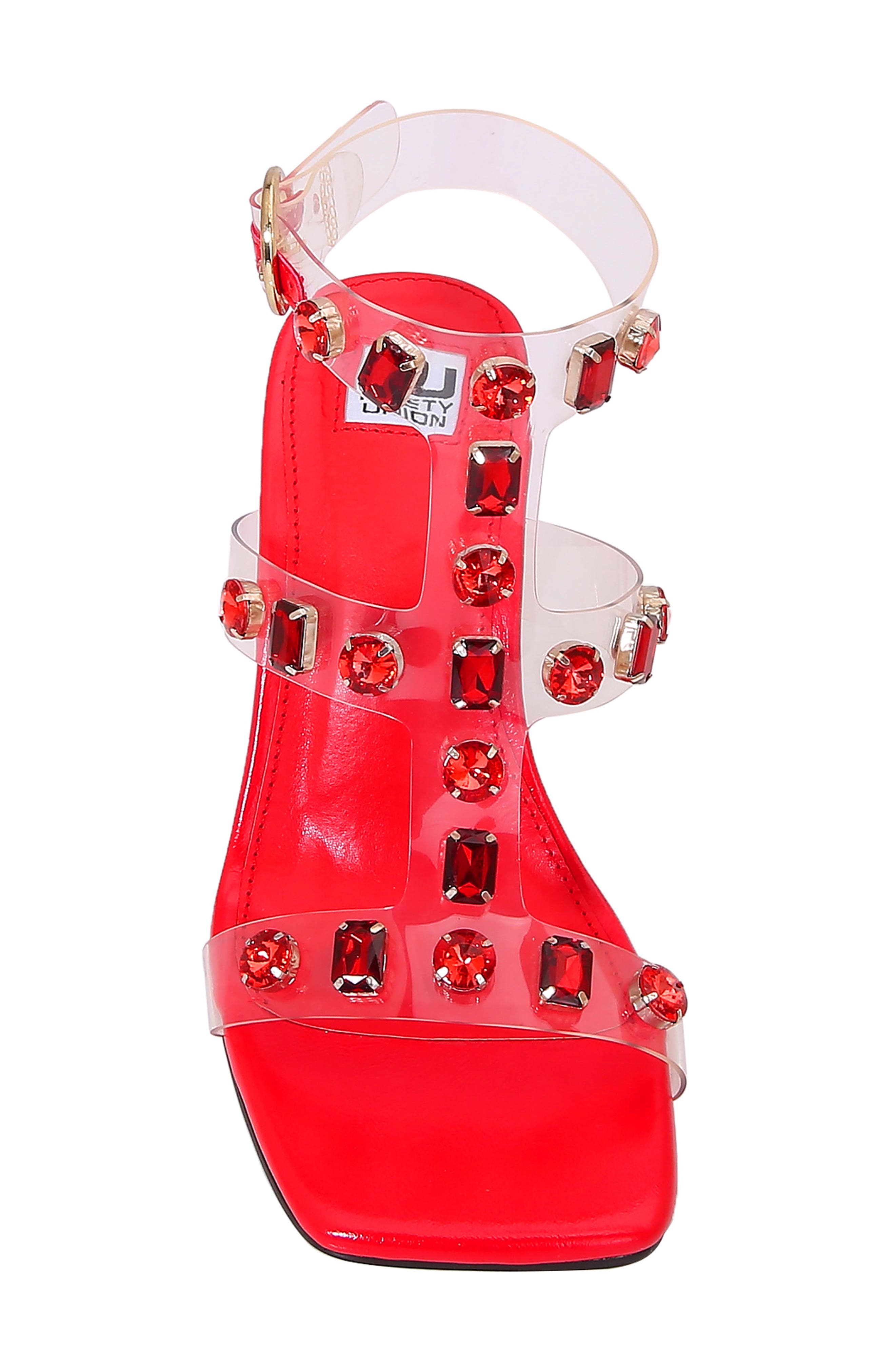 Gemnr Crystal Sandal, Alternate, color, RED