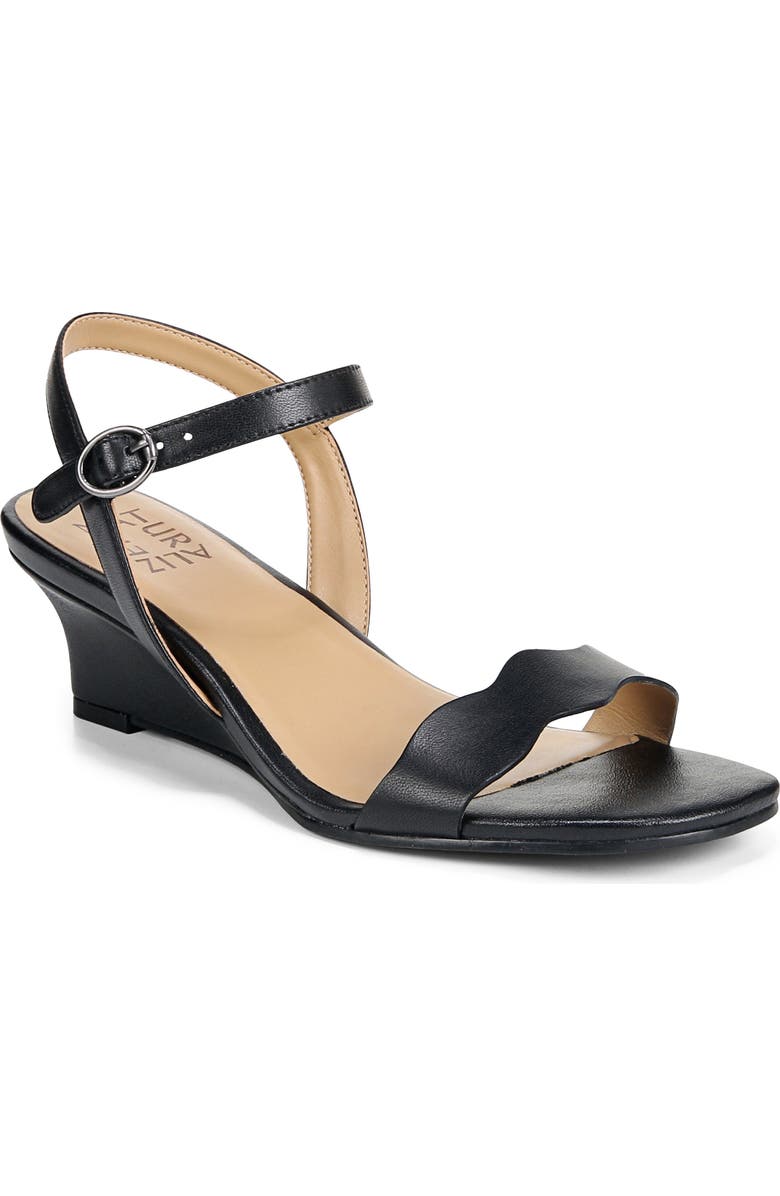 Naturalizer Lacey Ankle Strap Wedge Sandal, Main, color,