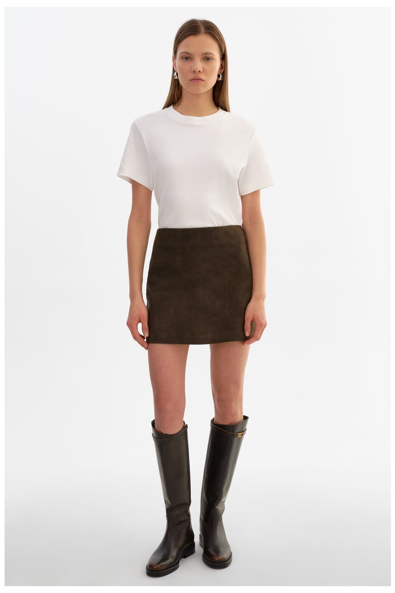 Jorden | Suede Mini Skirt, Main, color, Distressed Brown