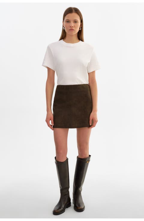 Jorden | Suede Mini Skirt