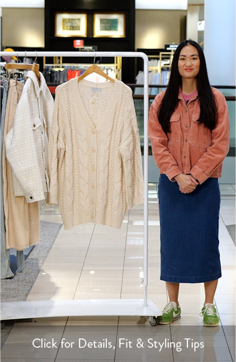 Monique Cable Stitch Longline Cardigan, sales video thumbnail