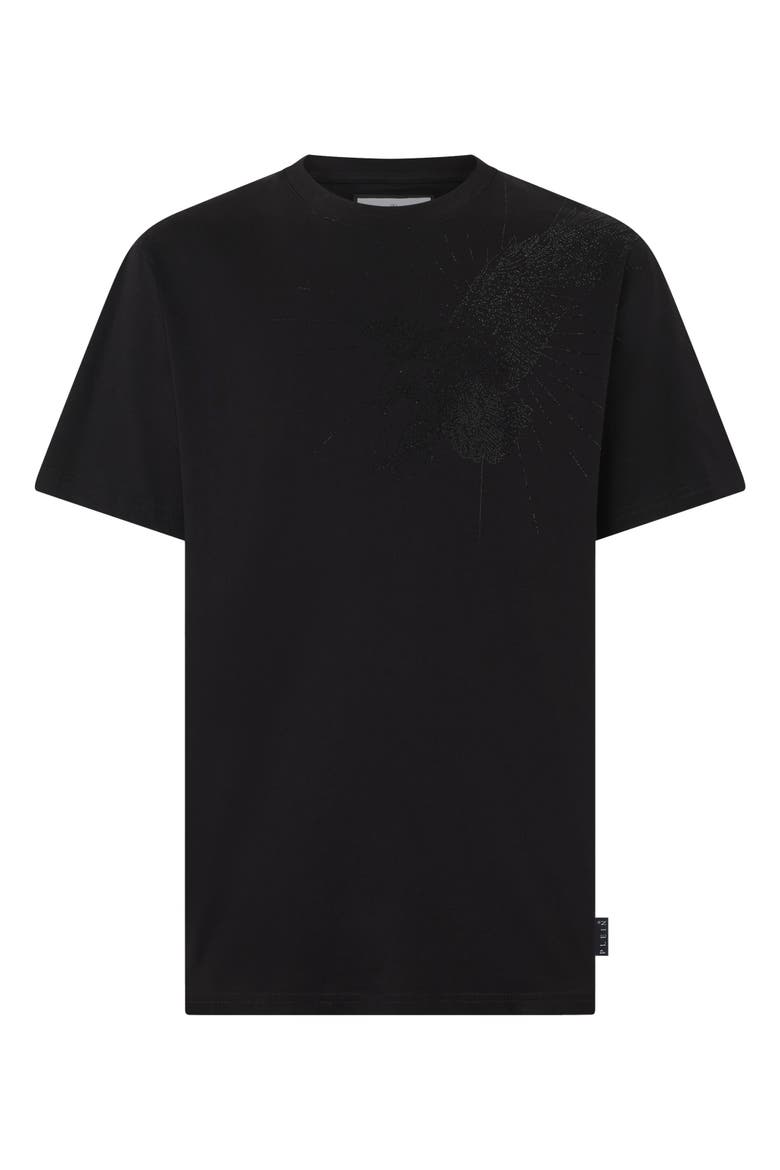 Round Neck T-Shirt Eagle Stones Men, Main, color, black/black