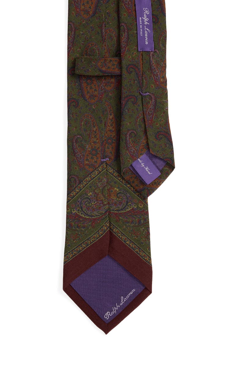 Ralph Lauren Purple Label Standard Paisley Silk Tie, Alternate, color, Loden