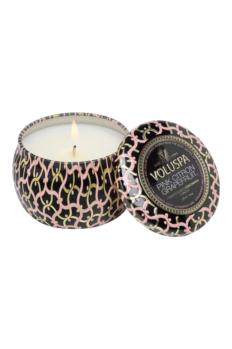 Pink Citron Grapefruit Mini Tin Candle, Alternate, color, PINK CITRON