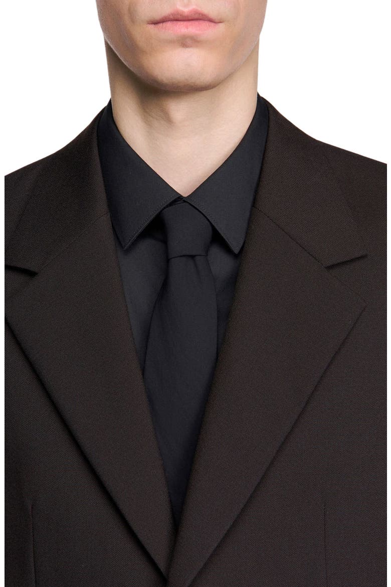 Virgin wool suit jacket, Alternate, color, Chocolate