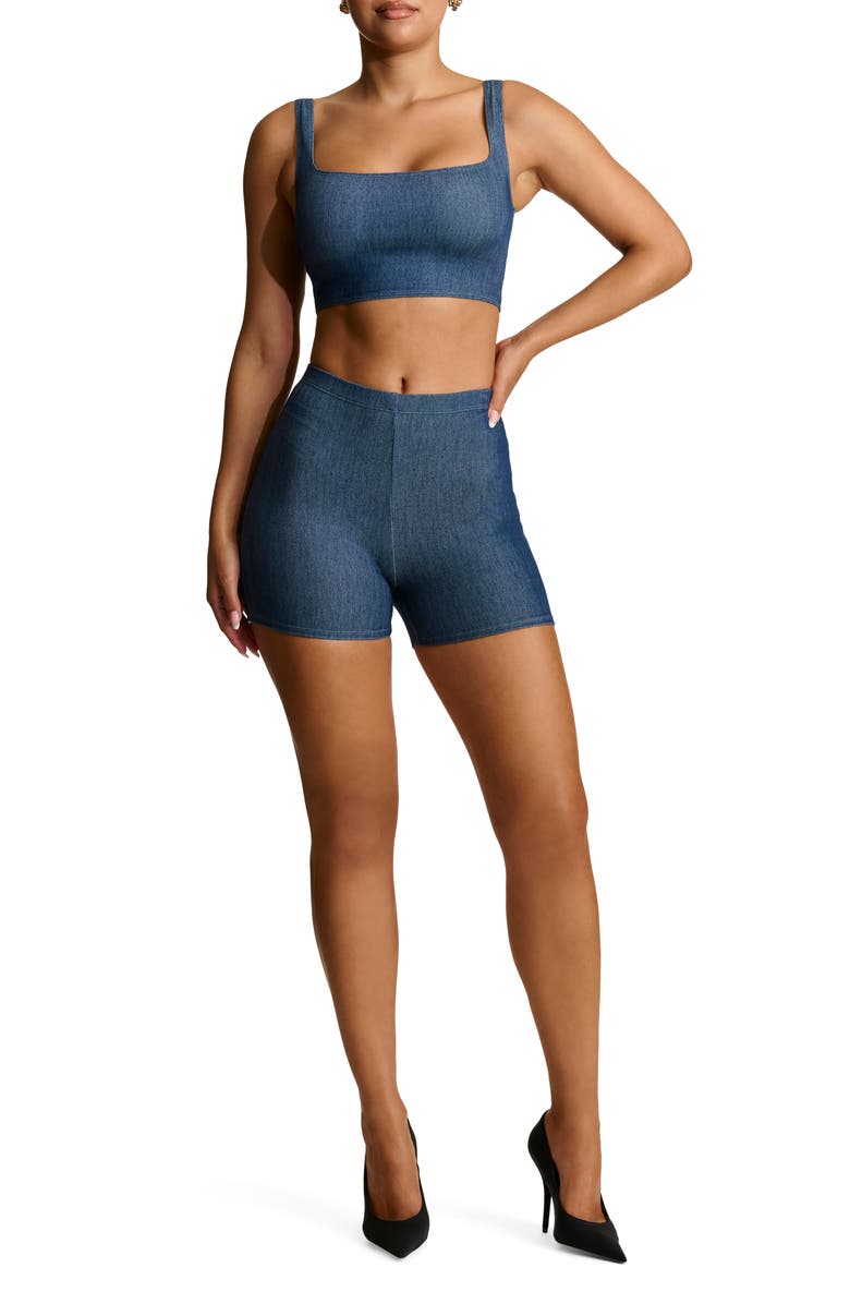 Naked Wardrobe Denim Fit Shorts, Alternate, color, Denim