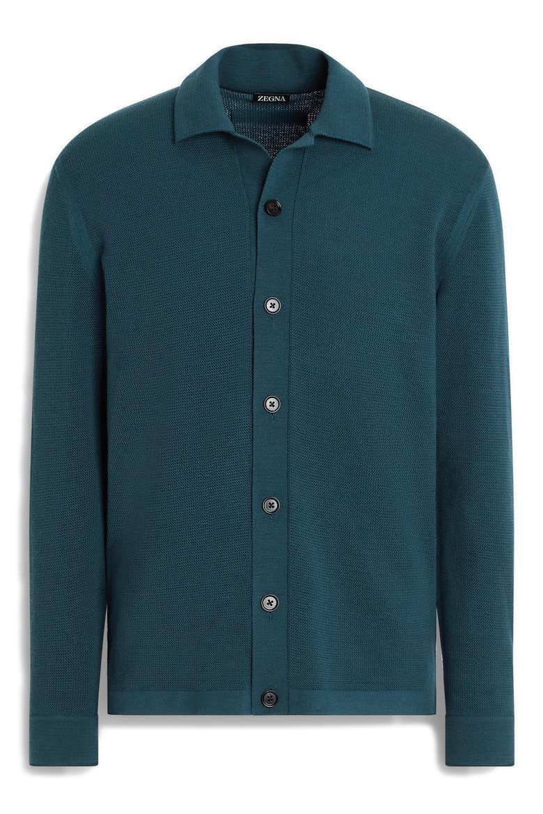 Wool Cardigan, Alternate, color, DARK GREEN SOLID