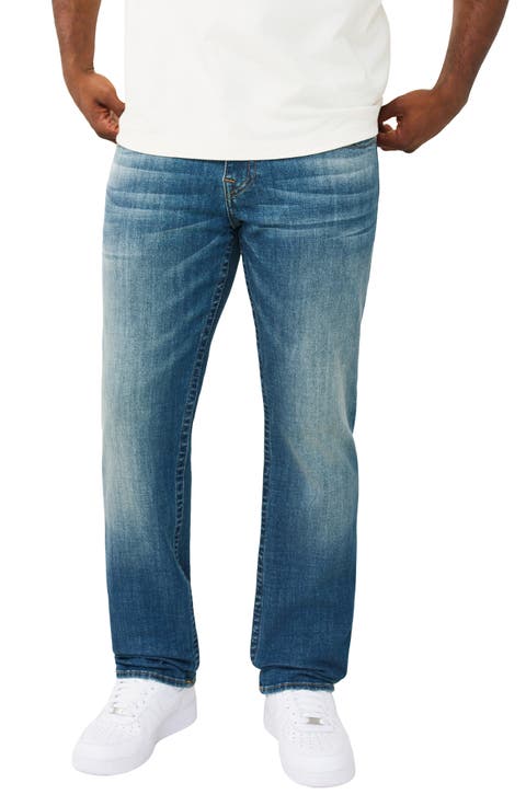 Ricky Snake Embroidered Straight Leg Jeans (Forest) (Regular & Big)