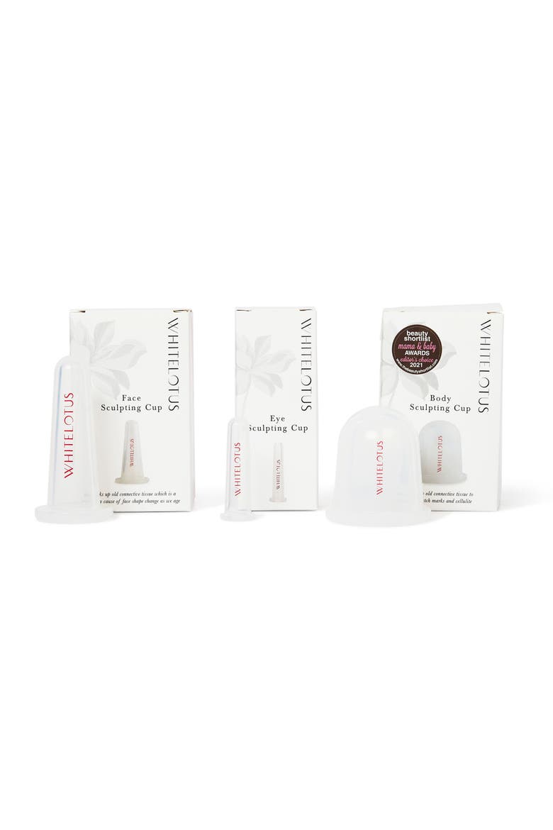 Face, Eye & Body Sculpting Cupping Set, Main, color, White