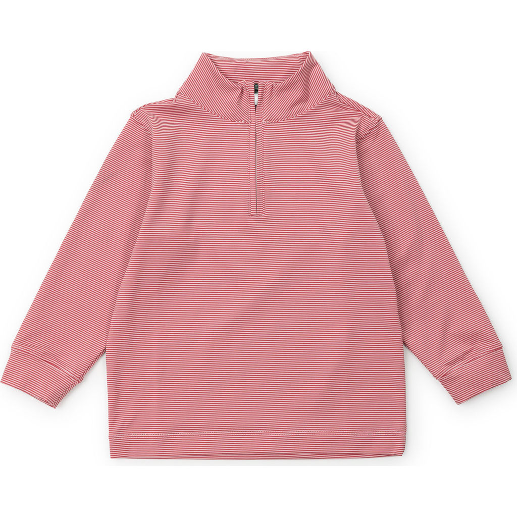 Lila And Hayes Sam Quarter Zip Pullover By Lh Sport In Red Stripes