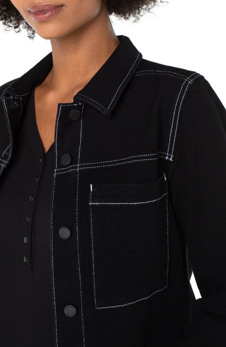 Liverpool Los Angeles Utility Trucker Jacket, Alternate, color, City Black