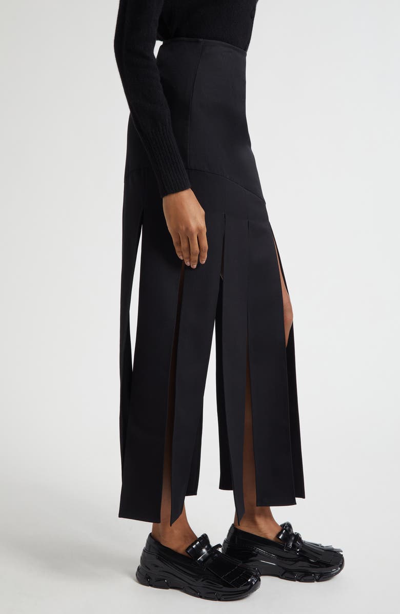 Simone Rocha Bias Cut Multi Slit Maxi Skirt, Alternate, color, Black