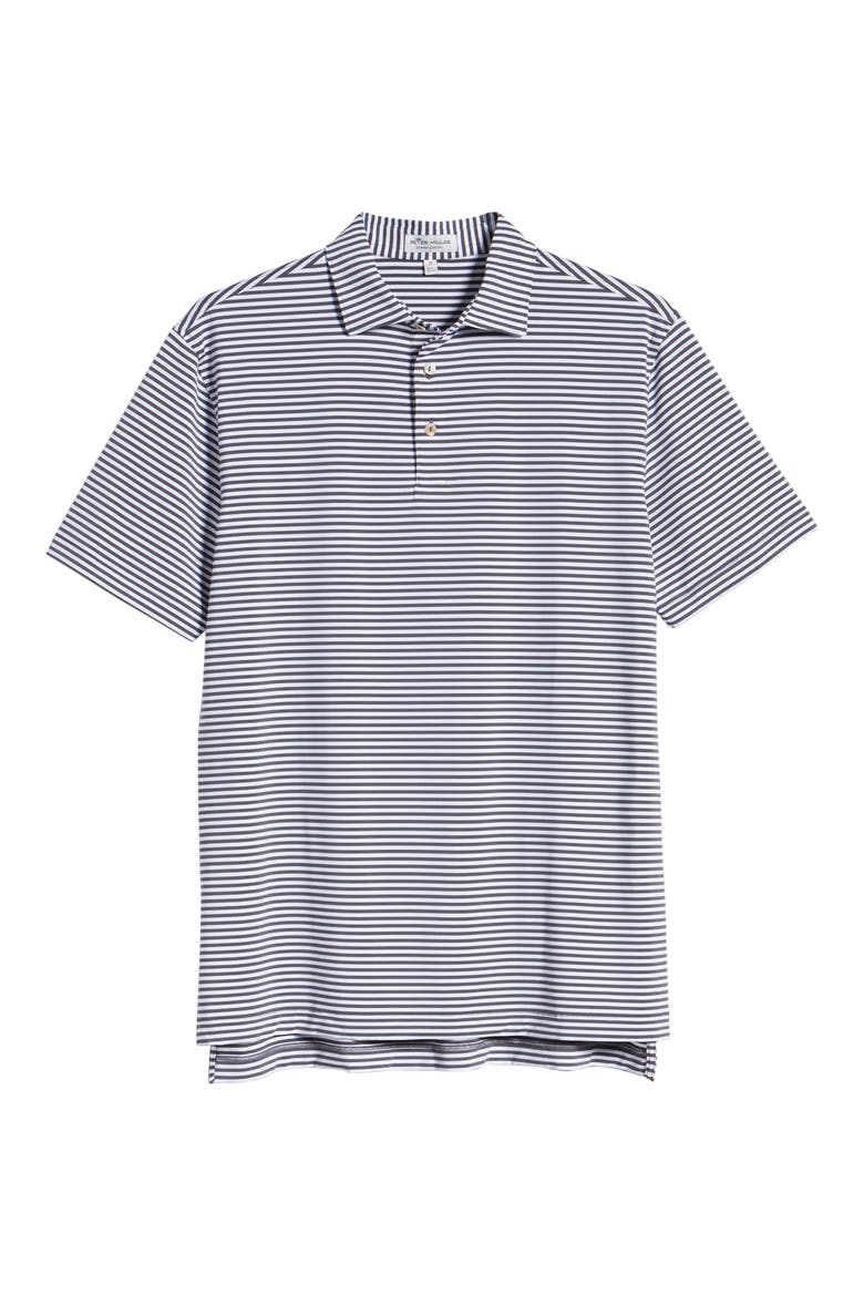 Stripe Stretch Jersey Performance Polo, Alternate, color, IRON/ WHITE