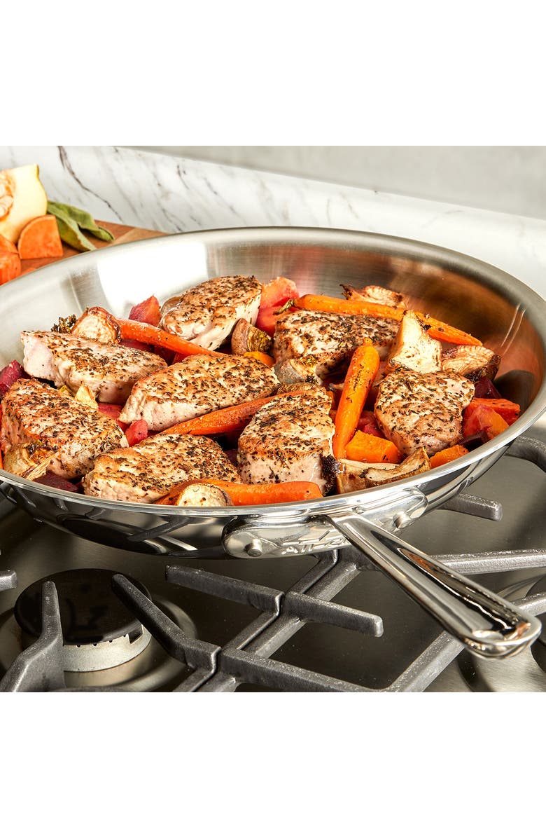 All-Clad D3 12-Inch Stainless Steel Fry Pan with Lid, Alternate, color, Stainless