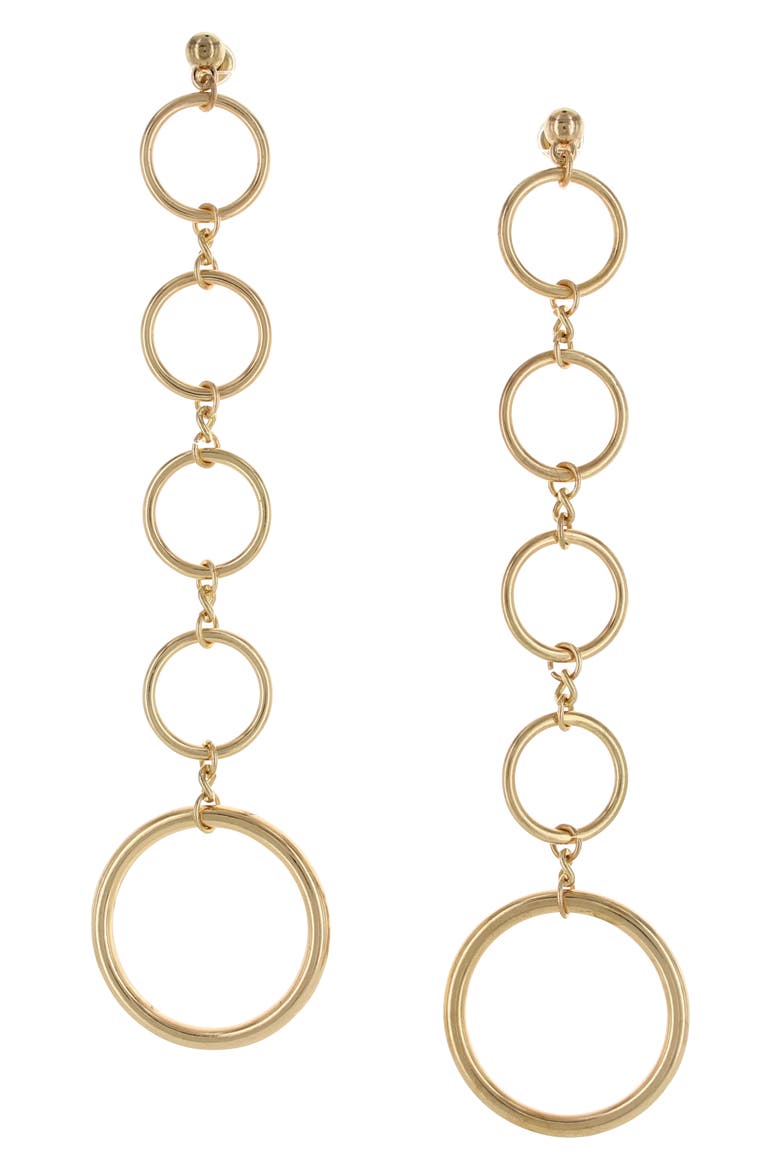 Circle Drop Earrings, Main, color, GOLD