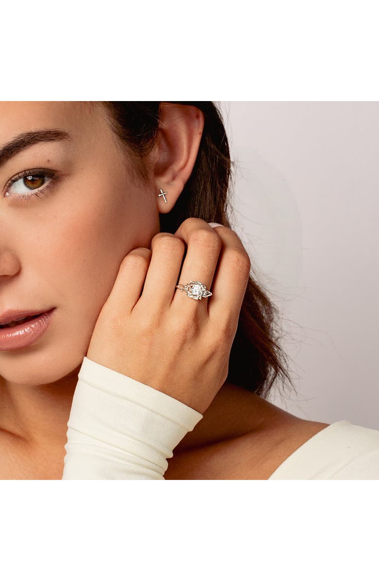 Rizen Jewelry Crown of Thorns Statement Ring, Alternate, color, Sterling Silver