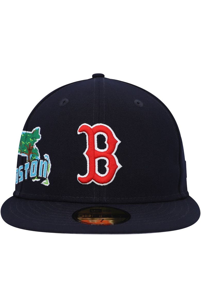 New Era Men's New Era Navy Boston Red Sox Stateview 59FIFTY Fitted Hat, Alternate, color, Navy