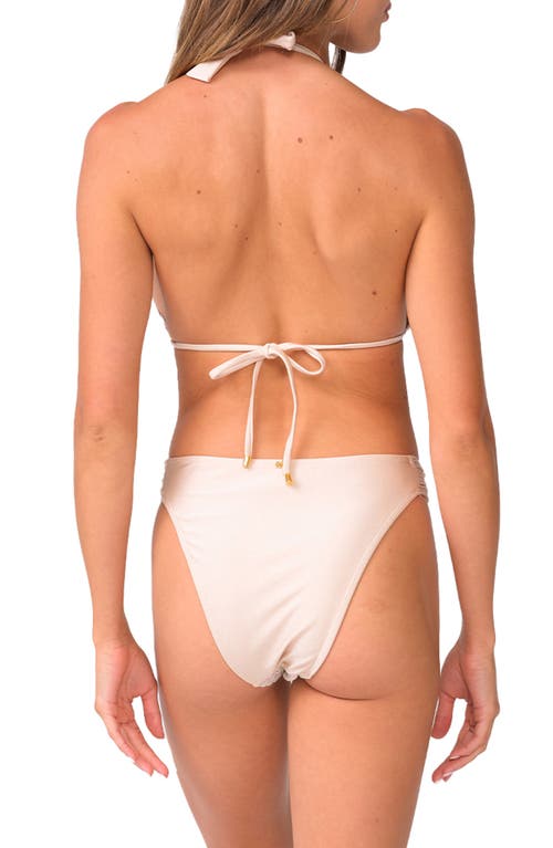 Pq Swim Lace High Cut Bikini Bottoms In Vanilla