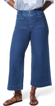 SPANX® Patch Pocket Pull-On High Waist Ankle Wide Leg Jeans