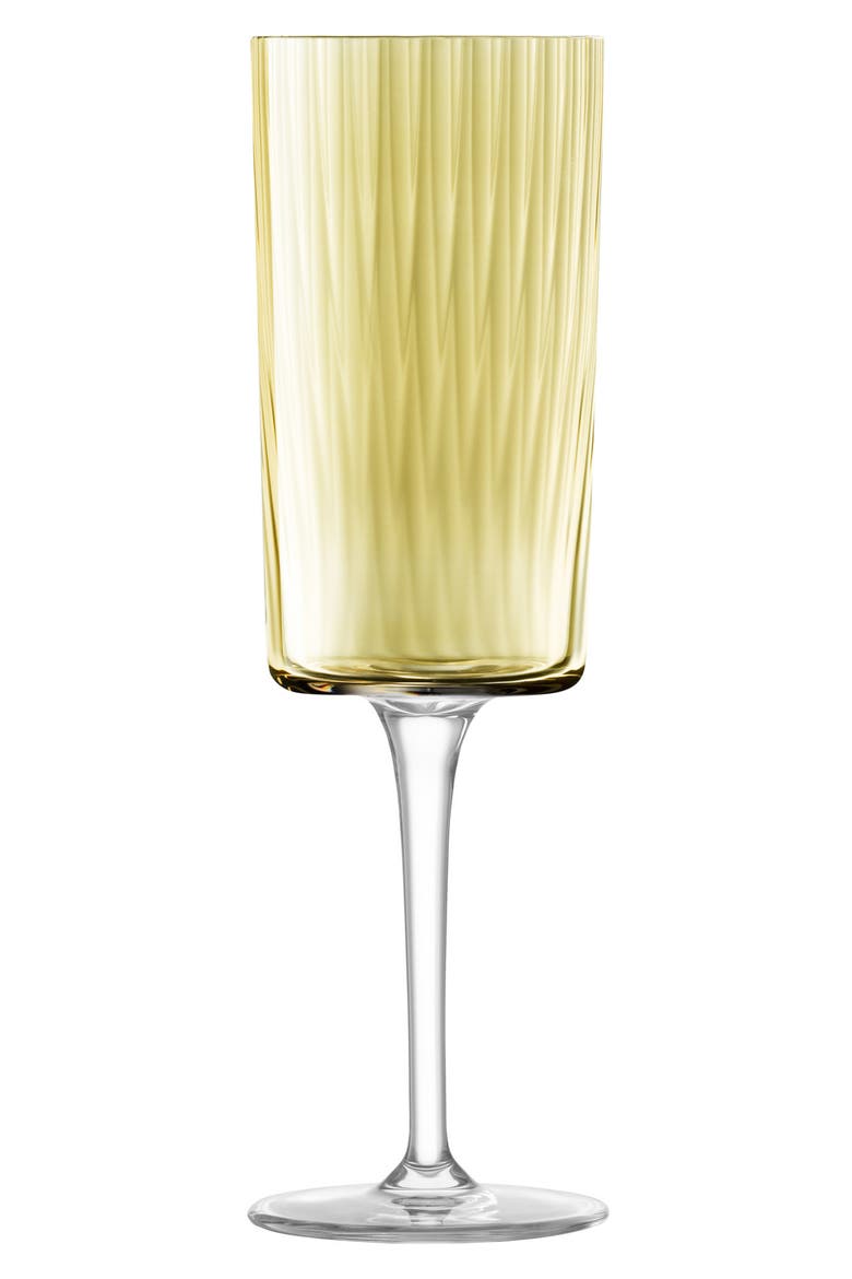 Gems Set of 4 Champagne Flutes, Alternate, color, AMBER/ ORANGE