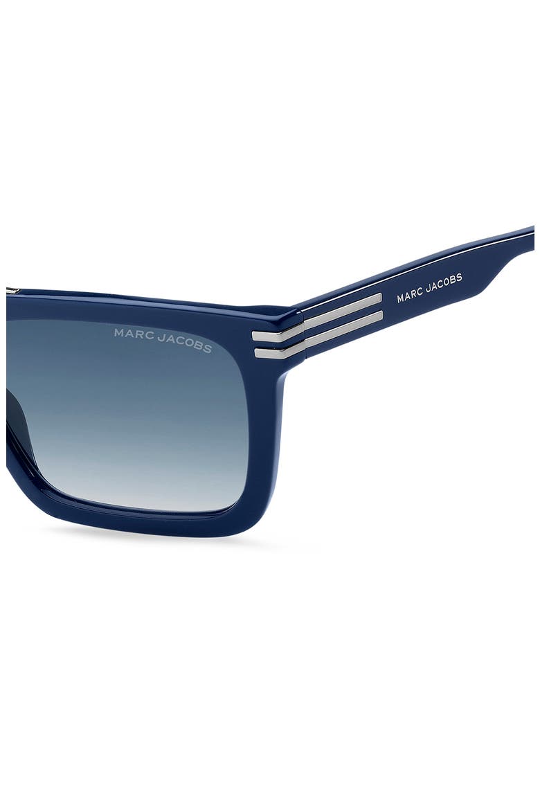 54mm Gradient Rectangular Sunglasses, Alternate, color, BLUE / BLUE SHADED
