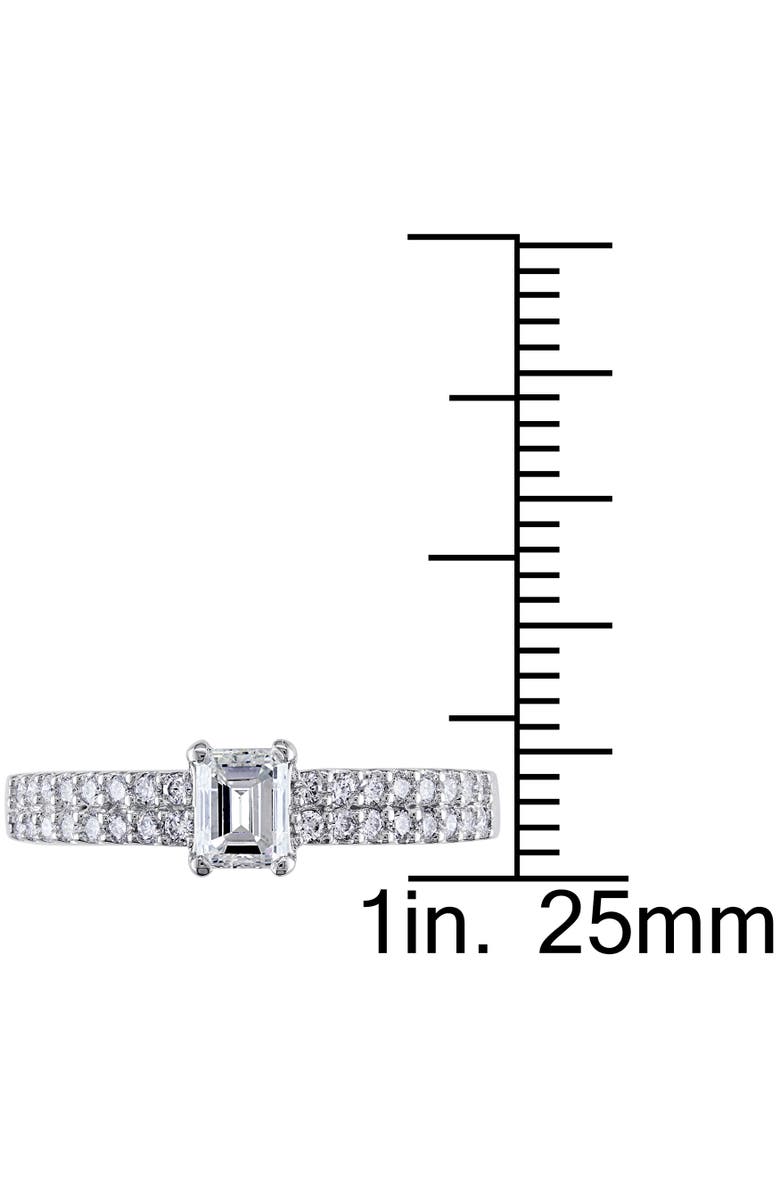 Julianna B. Diamond Emerald Cut Engagement Ring 14k, Alternate, color, 14K White Gold