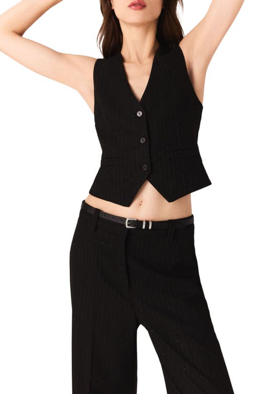 Maje Diamanté Tailored Jacket In Black