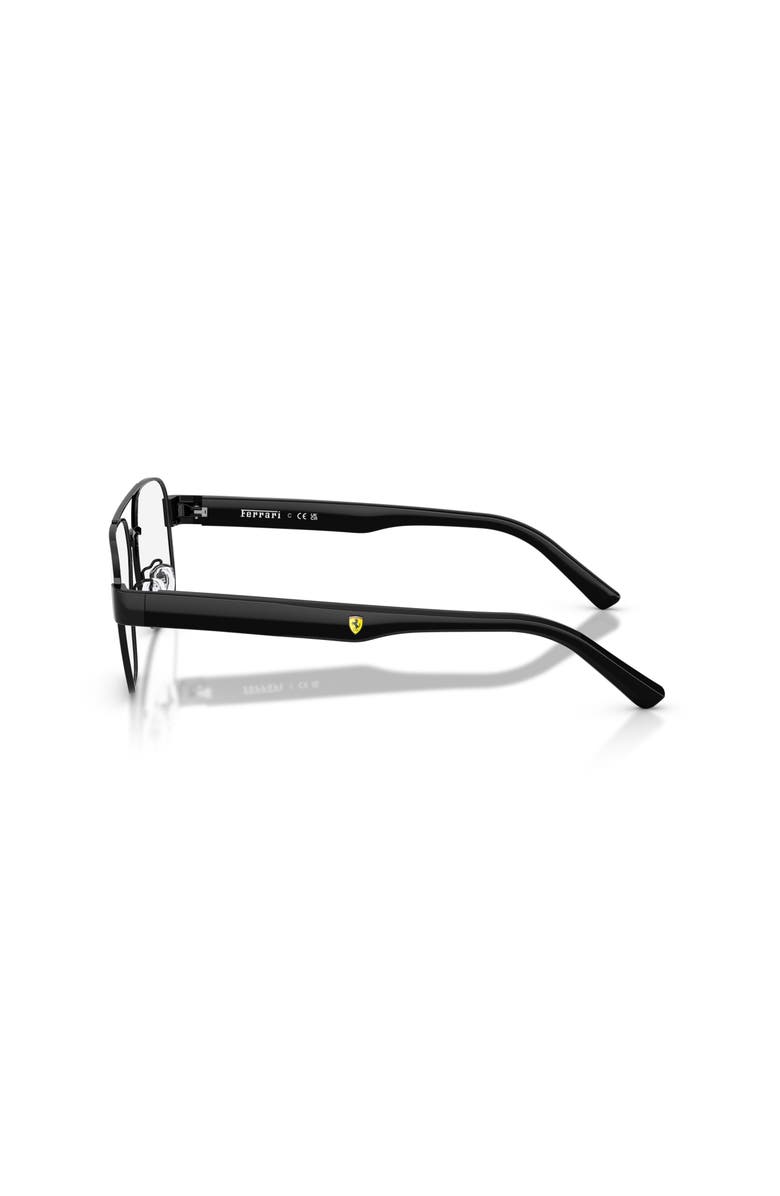 Scuderia Ferrari 57mm Rectangle optical glasses, Alternate, color, Black