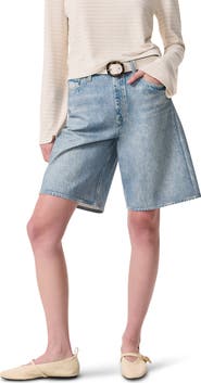 rag & bone Miramar McKenna Trompe l'Oeil Faux Denim Shorts