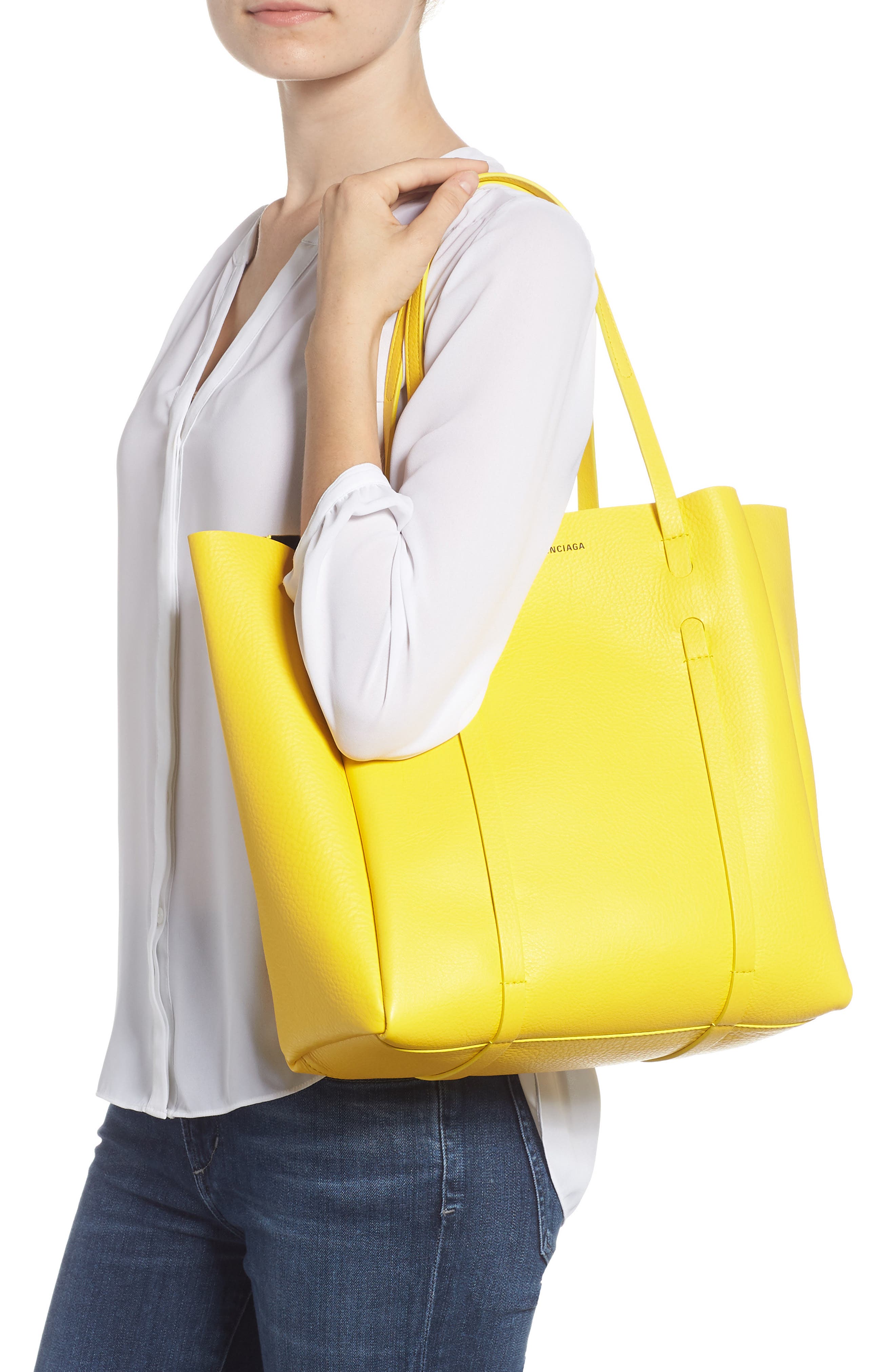 Balenciaga Small Everyday Calfskin Tote, Alternate, color, 