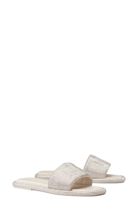 Double T Pavé Slide Sandal
