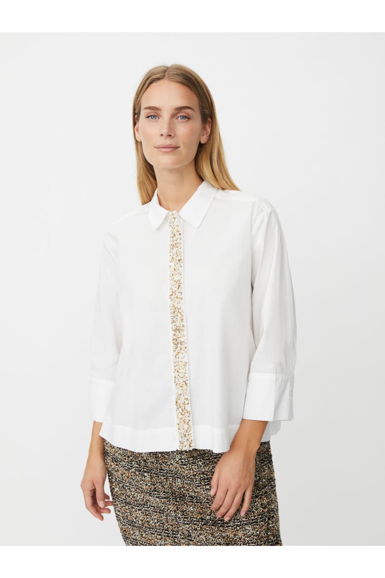Maivesonna Embellished Poplin Shirt, Main, color, White