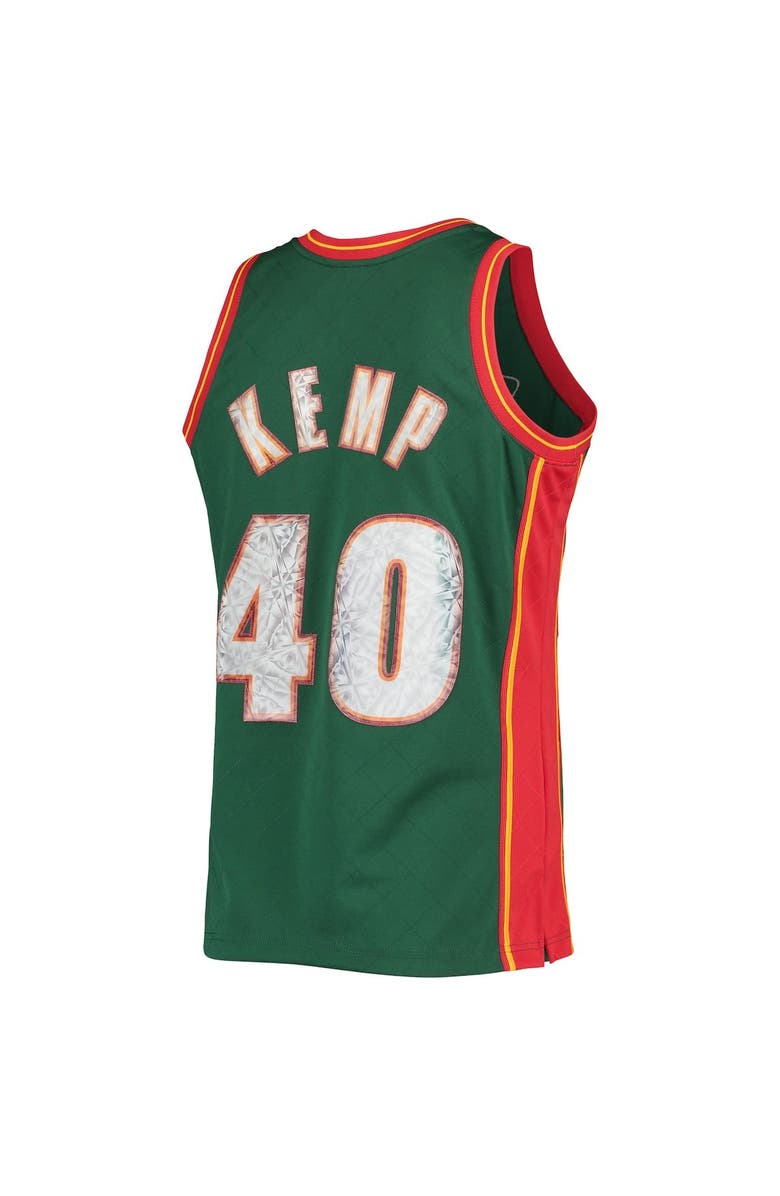 Mitchell & Ness Men's Mitchell & Ness Shawn Kemp Green Seattle SuperSonics 1995/96 Hardwood Classics NBA 75th Anniversary Diamond Swingman Jersey, Alternate, color, 