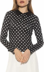 Alexia Admor Marlo Long Sleeve Polo