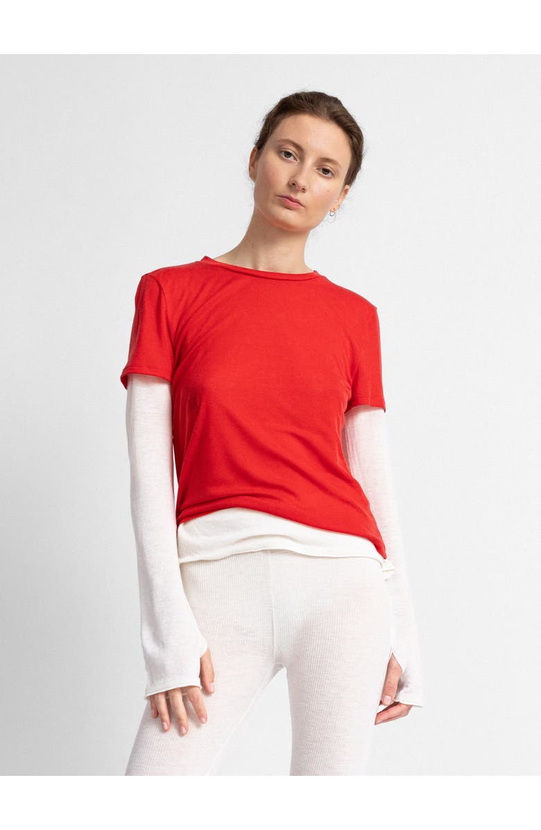 Alas Short Sleeve T-shirt, Alternate, color, Red