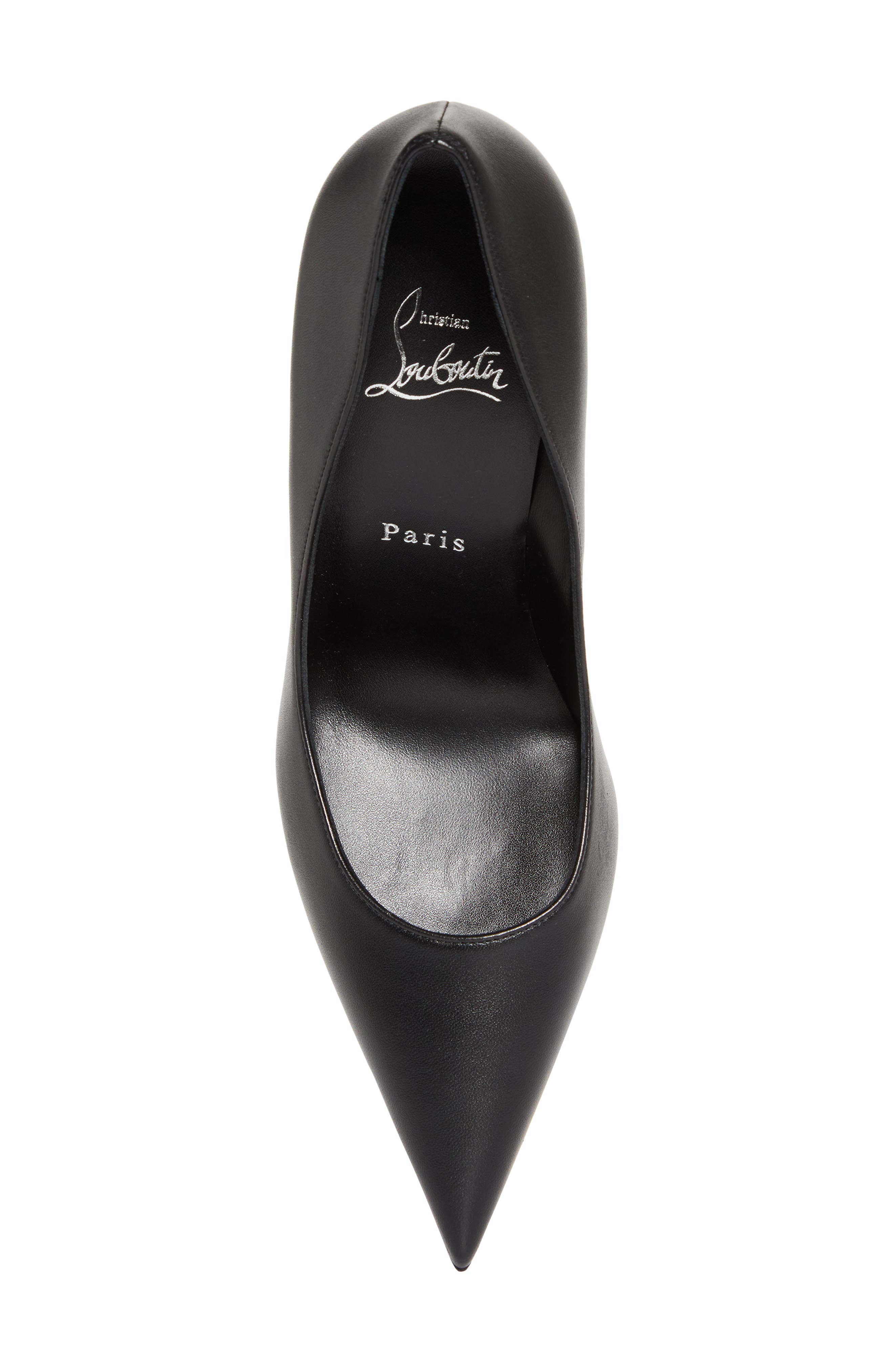 Christian Louboutin Miss Z Pointed Toe Pump, Alternate, color, Black/ Black