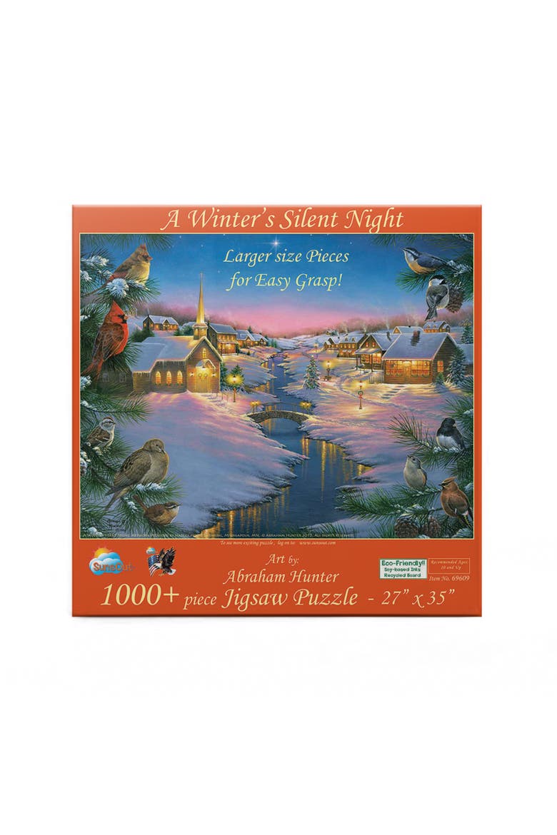 A Winter's Silent NIght 1000 piece Jigsaw Puzzle for Adults Large Pieces, Alternate, color, Multicolor
